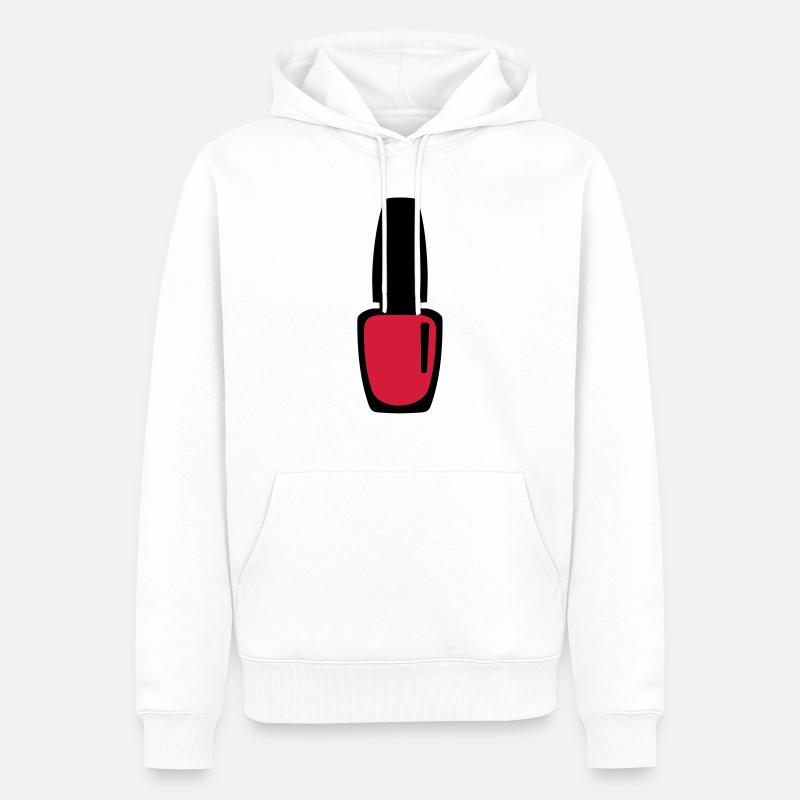 Nagellack - Männer Premium Bio Hoodie - Weiß