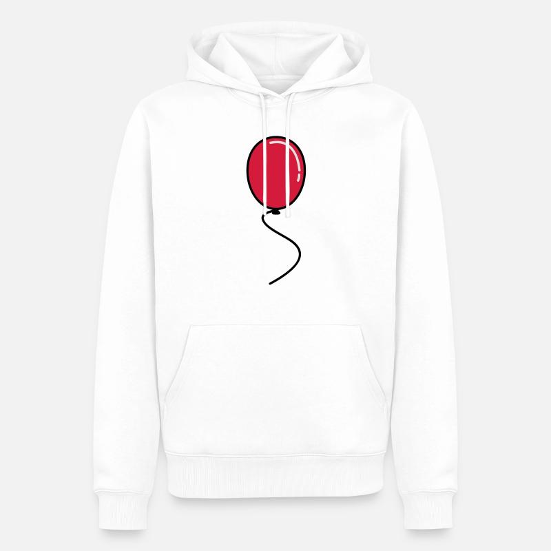 ballon_f3 - Sweat à capuche Premium bio Homme - blanc