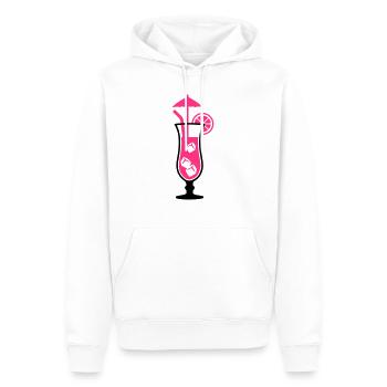 Cocktail - Sweat à capuche Premium bio Homme - blanc - Devant - Nico (187cm)