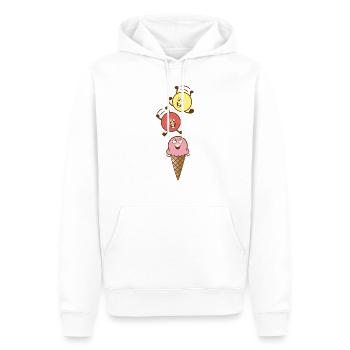 Eis - Männer Premium Bio Hoodie - Weiß - Vorne - Nico (187cm)
