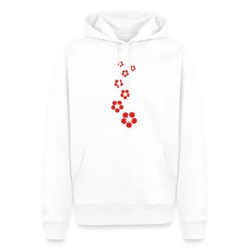 kirschblüten - Männer Premium Bio Hoodie - Weiß - Vorne - Nico (187cm)