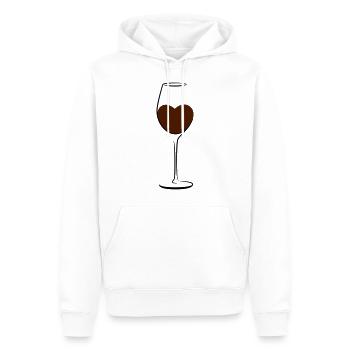 Wein Herz Weinglas Liebhaber Alkohol - Männer Premium Bio Hoodie - Weiß - Vorne - Nico (187cm)