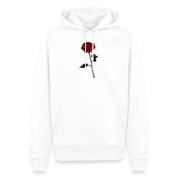 Rose Symbol Illustration Silhouette - Männer Premium Bio Hoodie - Weiß - Vorne - Nico (187cm)