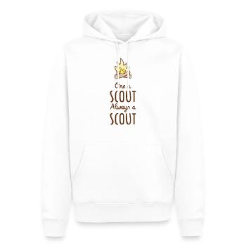 One a scout Always a scout - Sweat à capuche Premium bio Homme - blanc - Devant - Nico (187cm)