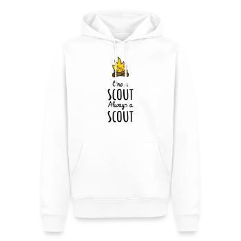 One a scout Always a scout - Sweat à capuche Premium bio Homme - blanc - Devant - Nico (187cm)