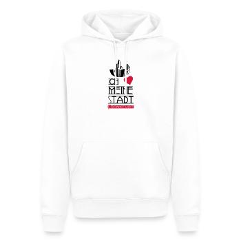 Stadt Liebe Frankfurt Geschenk - Männer Premium Bio Hoodie - Weiß - Vorne - Nico (187cm)
