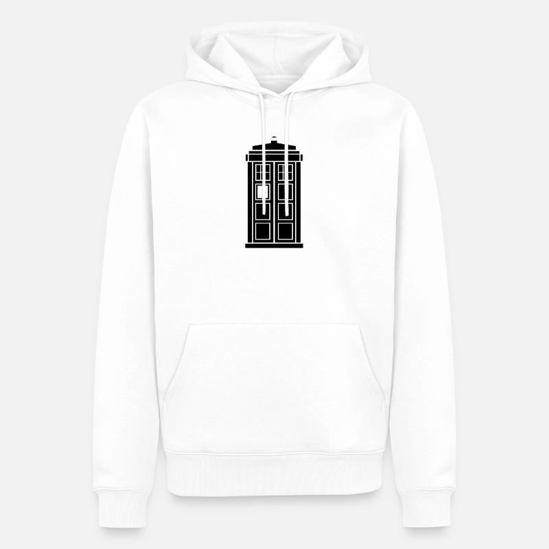 TARDIS - Sweat à capuche Premium bio Homme - blanc