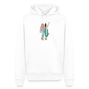 Meilleures amies - Sweat à capuche Premium bio Homme - blanc - Devant - Nico (187cm)