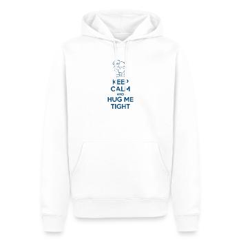Keep Calm and Hug me Tight - Men’s Premium Organic Hoodie - white - Front - Nico (187cm)