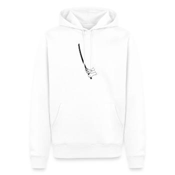 Samouraï Busihdo katana à deux mains - Sweat à capuche Premium bio Homme - blanc - Devant - Nico (187cm)