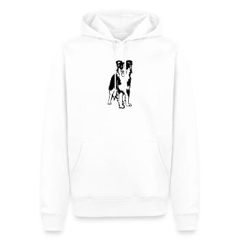 Berger australien - Sweat à capuche Premium bio Homme - blanc - Devant - Nico (187cm)