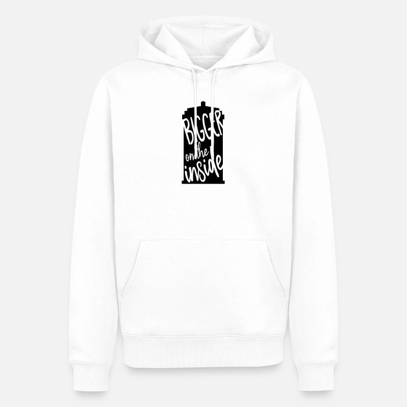 Bigger on the inside - Männer Premium Bio Hoodie - Weiß