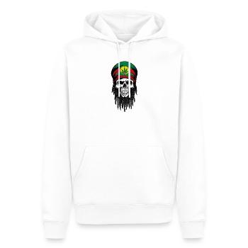 SKULL RASTA MÜTZE - Männer Premium Bio Hoodie - Weiß - Vorne - Nico (187cm)