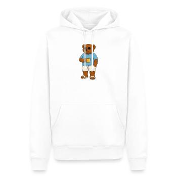 Björn de Malmö - Sweat à capuche Premium bio Homme - blanc - Devant - Nico (187cm)