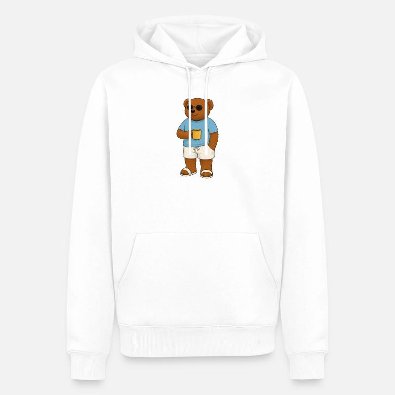 Björn de Malmö - Sweat à capuche Premium bio Homme - blanc