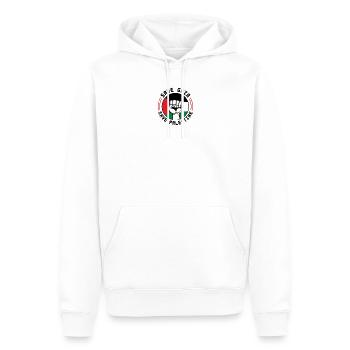 Palestiniens - Ensemble pour la Palestine 🇵🇸 - Sweat à capuche Premium bio Homme - blanc - Devant - Nico (187cm)