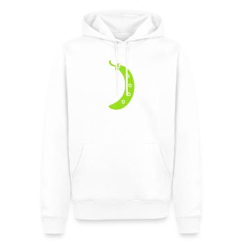 haricot vert - Sweat à capuche Premium bio Homme - blanc - Devant - Nico (187cm)