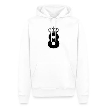 8e Couronne - Sweat à capuche Premium bio Homme - blanc - Devant - Nico (187cm)