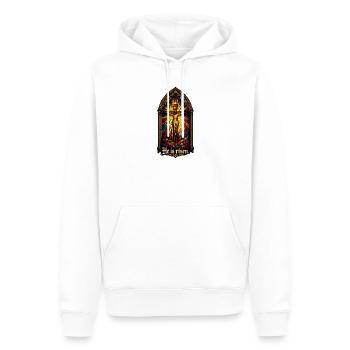 Auferstehung He is Risen Ostern Jesus - Männer Premium Bio Hoodie - Weiß - Vorne - Nico (187cm)