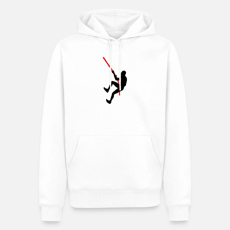 OCR Climb – Seil-Challenge-Design - Männer Premium Bio Hoodie - Weiß