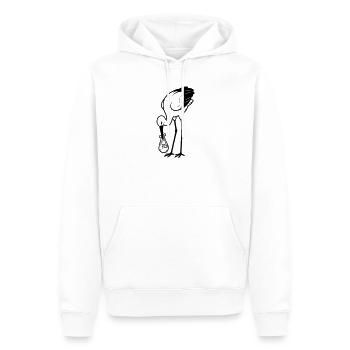 Bébé cigogne - Sweat à capuche Premium bio Homme - blanc - Devant - Nico (187cm)