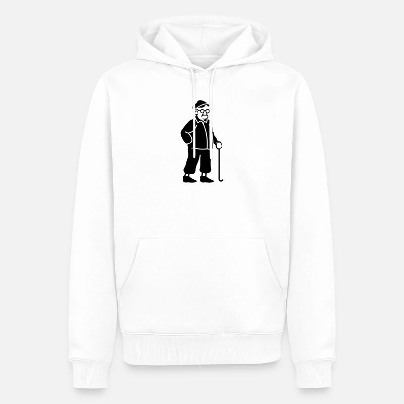 Alter Opa - Männer Premium Bio Hoodie - Weiß
