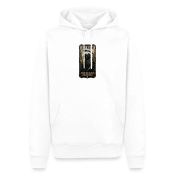 Luxus beginnt, wo die Erwartungen anderer enden - Männer Premium Bio Hoodie - Weiß - Vorne - Nico (187cm)