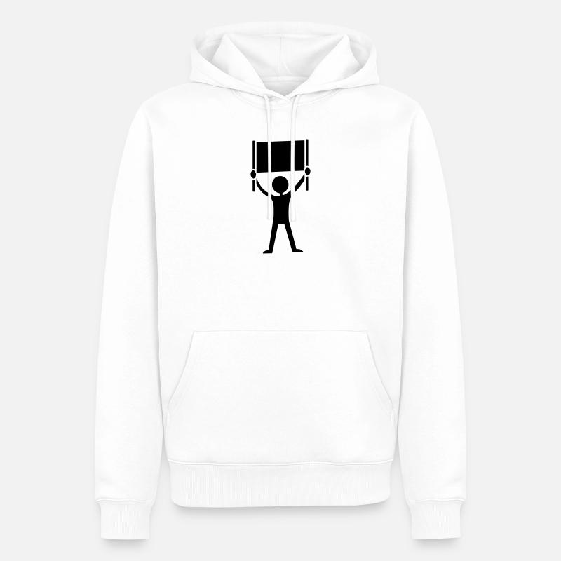 Botschaft Demonstration - Männer Premium Bio Hoodie - Weiß