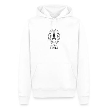 Paris style - Men’s Premium Organic Hoodie - white - Front - Nico (187cm)