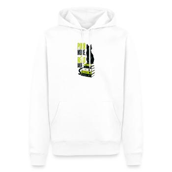Katzen Bücher Lesen Geschenk für Leseratten - Männer Premium Bio Hoodie - Weiß - Vorne - Nico (187cm)