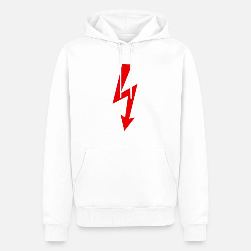 Blitz Logo - Männer Premium Bio Hoodie - Weiß