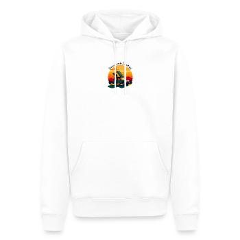 At home under the roof tent - Men’s Premium Organic Hoodie - white - Front - Nico (187cm)