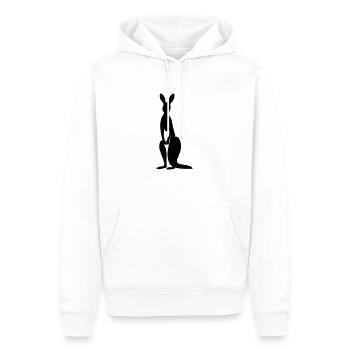Känguru - Männer Premium Bio Hoodie - Weiß - Vorne - Nico (187cm)