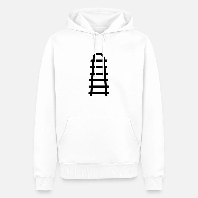 échelle - Sweat à capuche Premium bio Homme - blanc
