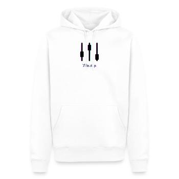 Mix It Up - musique mixage - Sweat à capuche Premium bio Homme - blanc - Devant - Nico (187cm)