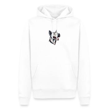 Hund im Vektorstil - Männer Premium Bio Hoodie - Weiß - Vorne - Nico (187cm)