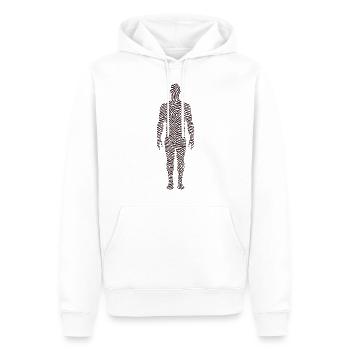 Shadow man - Männer Premium Bio Hoodie - Weiß - Vorne - Nico (187cm)