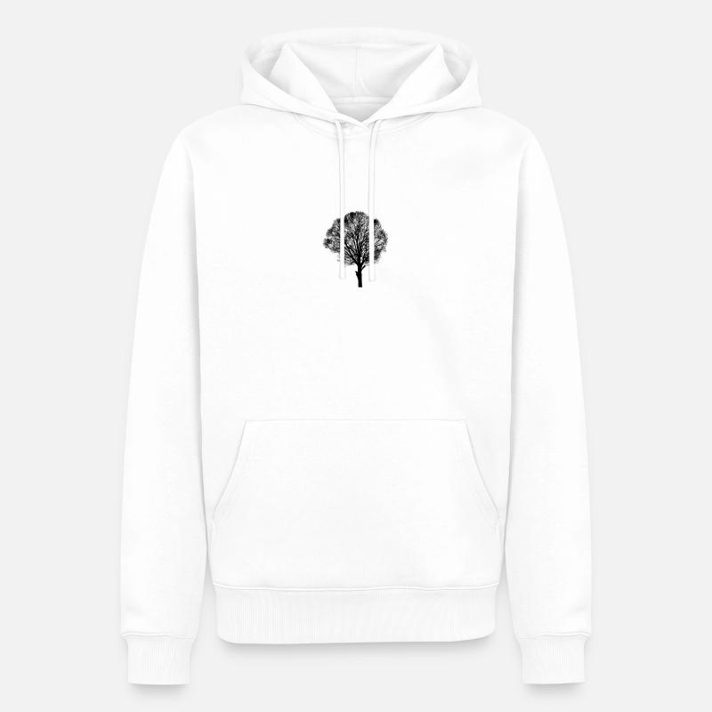Arbre - Sweat à capuche Premium bio Homme - blanc