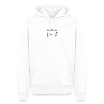 One life Live It - Sweat à capuche Premium bio Homme - blanc - Devant - Nico (187cm)