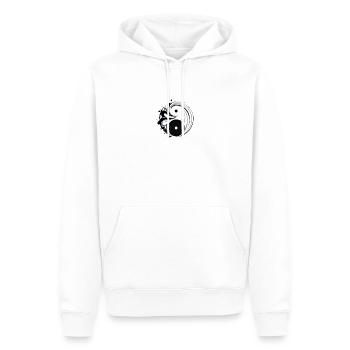 Yin Yang - Männer Premium Bio Hoodie - Weiß - Vorne - Nico (187cm)
