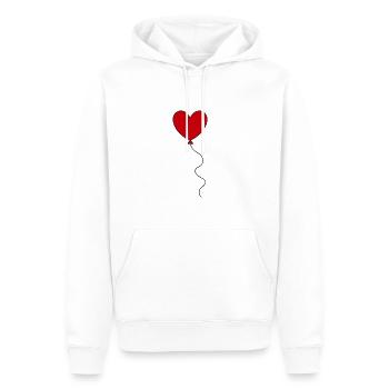 rotes Herz rote Herzen rot Ballon Luftballon - Männer Premium Bio Hoodie - Weiß - Vorne - Nico (187cm)