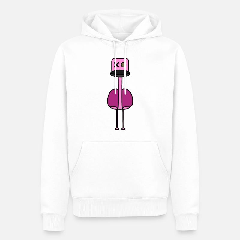 Flamant - Sweat à capuche Premium bio Homme - blanc