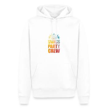 L’équipe de fête suisse dit la Suisse - Sweat à capuche Premium bio Homme - blanc - Devant - Nico (187cm)