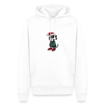 Greyhound Hund Weihnachten X-Mas - Männer Premium Bio Hoodie - Weiß - Vorne - Nico (187cm)