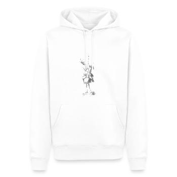 Mozart Violon Enfant - Wolfgang Amadeus Mozart - Sweat à capuche Premium bio Homme - blanc - Devant - Nico (187cm)