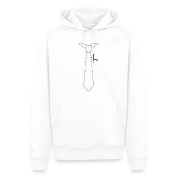 cut_out_tie - Men’s Premium Organic Hoodie - white - Front - Nico (187cm)