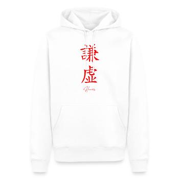 Japanisch - Männer Premium Bio Hoodie - Weiß - Vorne - Nico (187cm)