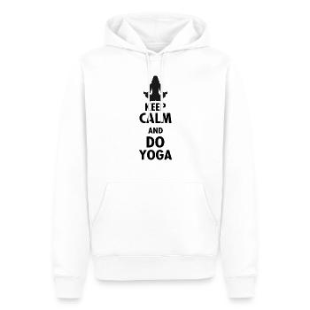 Yoga Méditation Spa Namaste - Sweat à capuche Premium bio Homme - blanc - Devant - Nico (187cm)