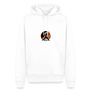 judoka - Sweat à capuche Premium bio Homme - blanc - Devant - Nico (187cm)