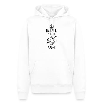 Wolle Stricken Wollknäuel - Männer Premium Bio Hoodie - Weiß - Vorne - Nico (187cm)